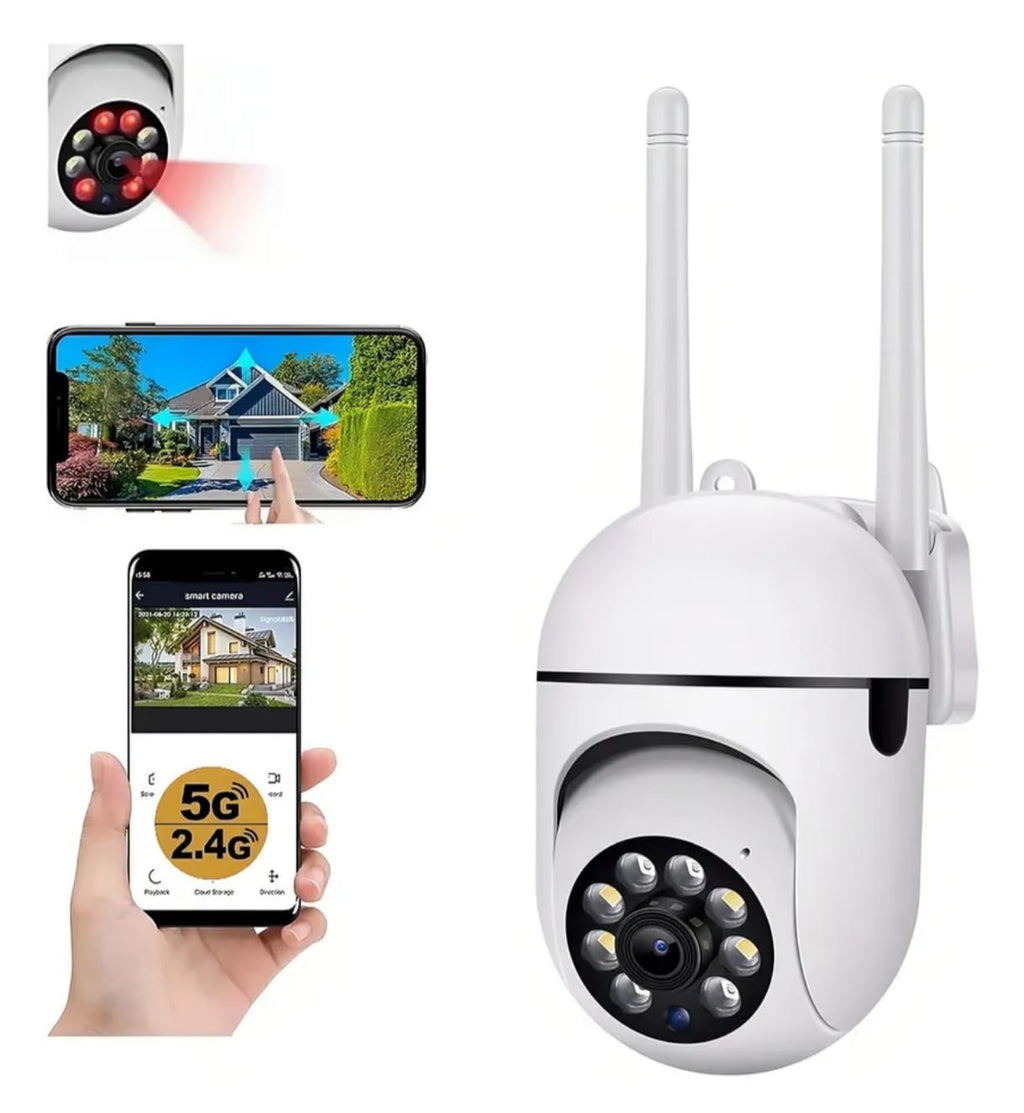 Cámara Domo Wifi 360° Exterior Visión Nocturna