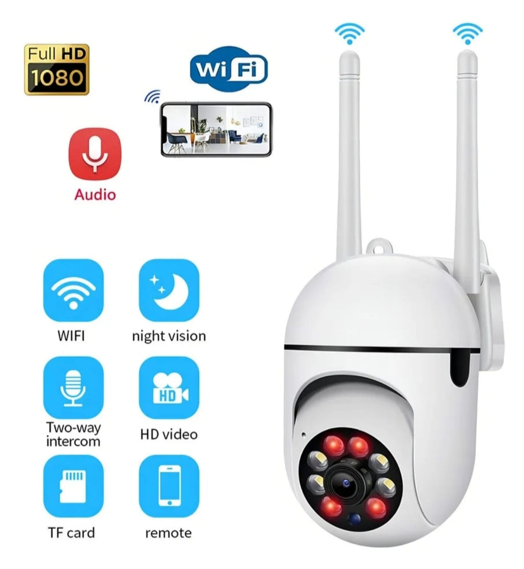 Cámara Domo Wifi 360° Exterior Visión Nocturna