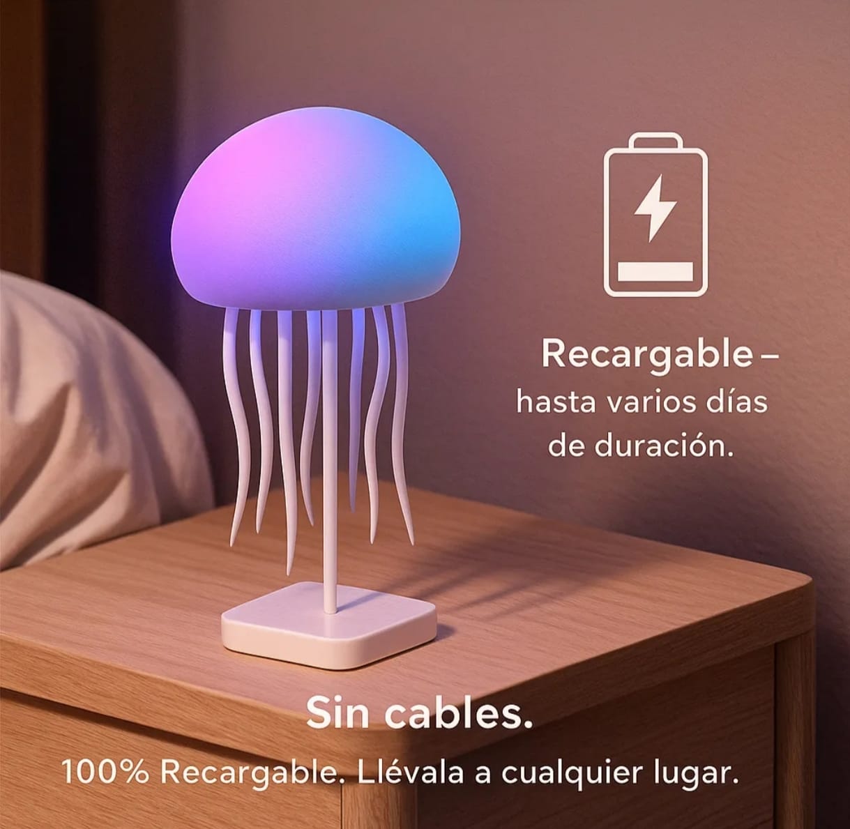 Lámpara Medusa LED con Movimiento Aurora Mood Light