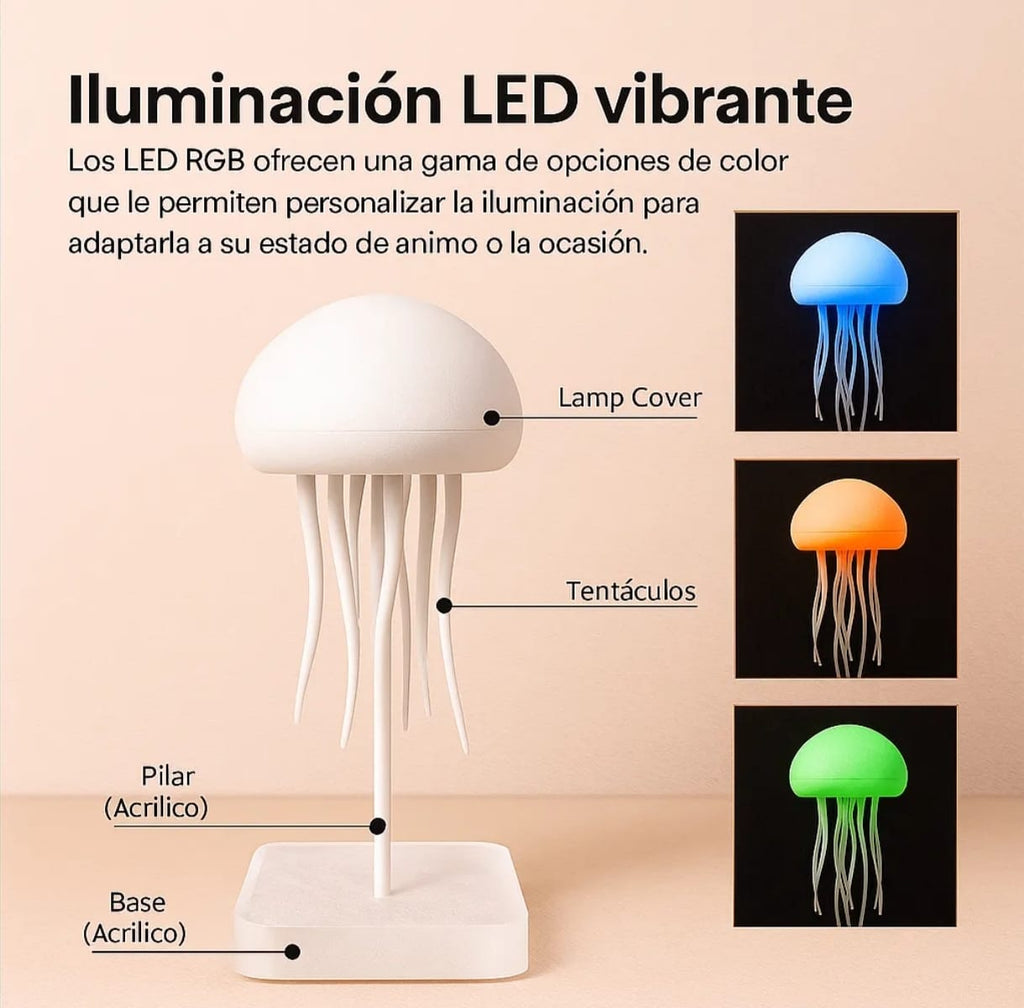 Lámpara Medusa LED con Movimiento Aurora Mood Light
